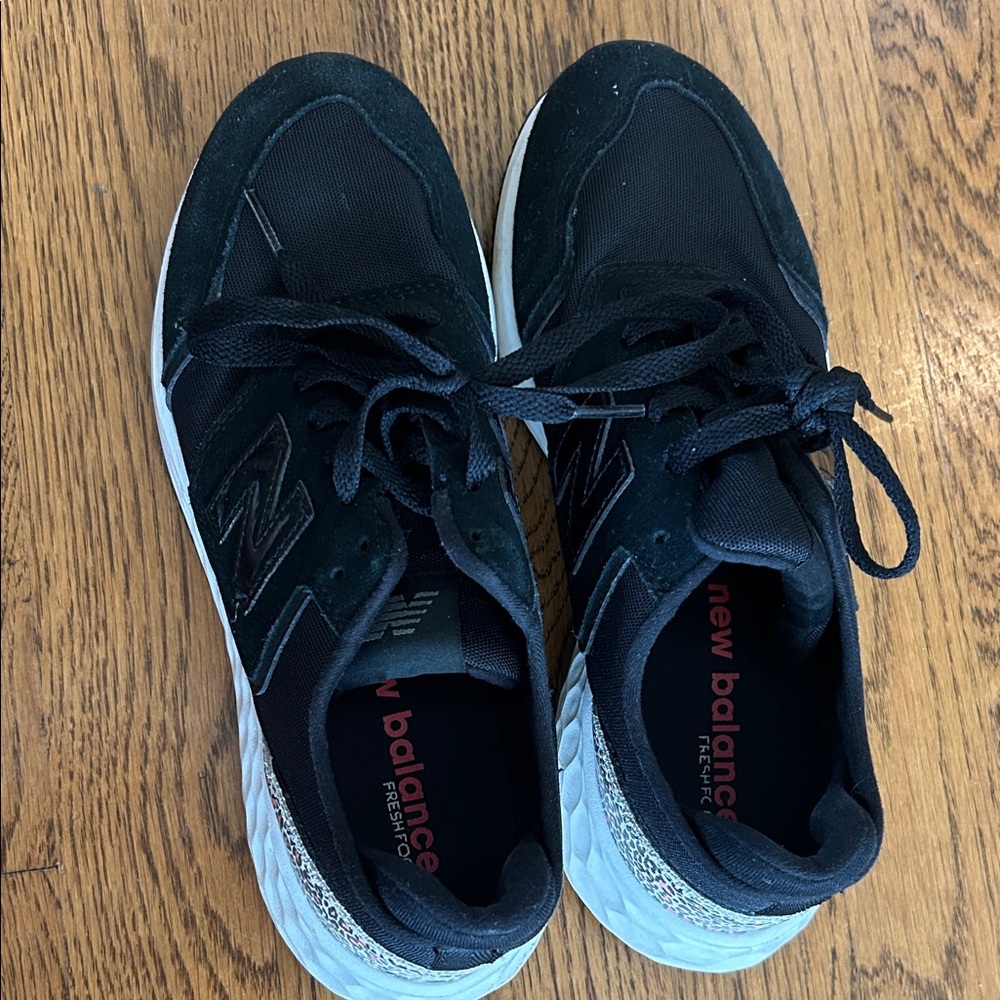 New Balance Black and White Athletic Shoes
